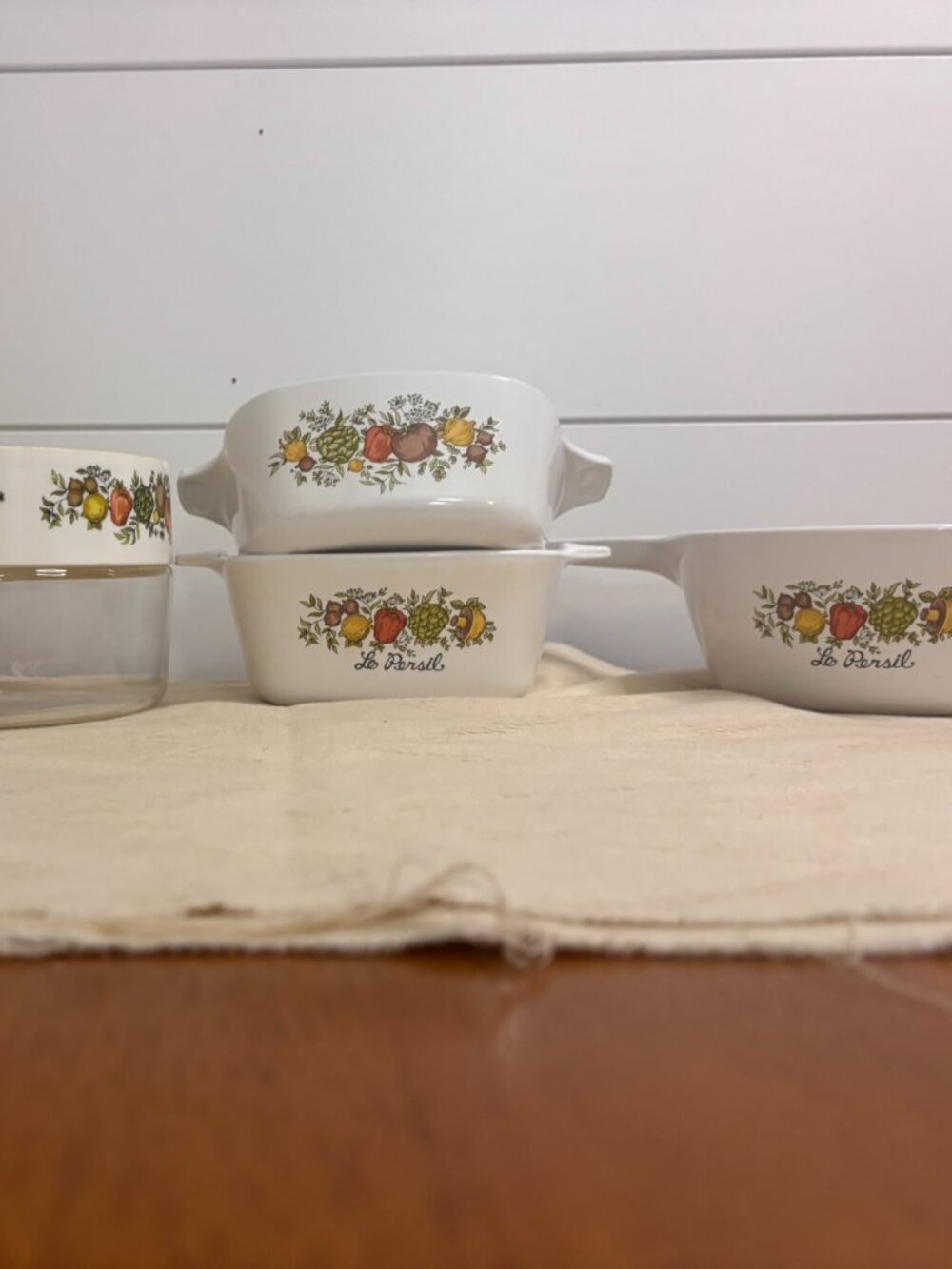 VTG Corning Ware Spice O' Life L'Echolate Le Persil Grab-It Bowl Skillet Lot